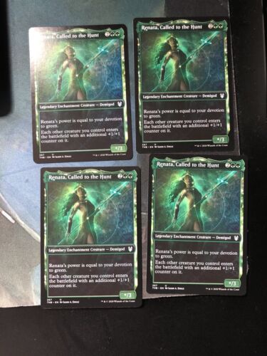 NM/Never Played MTG Theros BD Called to the Hunt 4x Renata Foil/Showcase