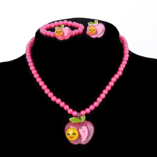 5/3 pcs Kids Girls Princess elsa Necklace&Bracelet&Ring Set Jewelry Gift Tops 