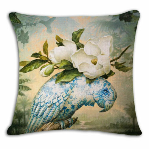 18/" Phoenix deer Cotton Linen Throw Pillow Case Cushion Cover Home Sofa Decor