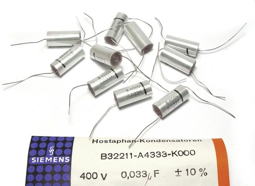Klangfilm f NOS 0.033 MFD // 400V 10x Siemens B32211 Hostaphan Kondensatoren