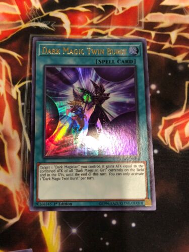 Yugioh Card Dark Magic Twin Burst DUPO-EN018 1st Ed New Ultra Rare Holo