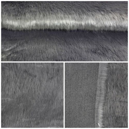 Webpelz pelo largo piel sintética fell sustancia acogedor gris decorativas chaqueta alfombra 591 