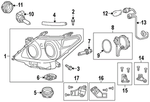 LEXUS 8119660100 GENUINE OEM REPAIR BRACKET