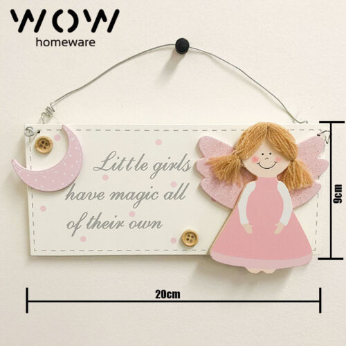 Wooden Toddler Kids Girls Boys Decor Door Hanger Sign Plaque Child Gift Wall C 