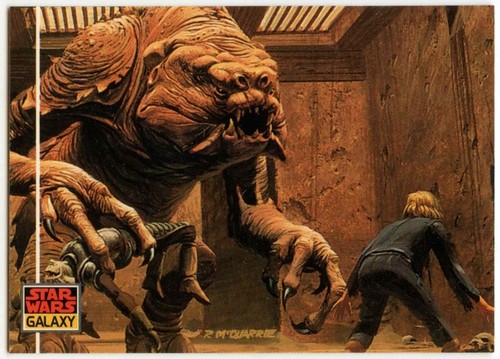 C90 Star Wars Galaxy Series 1 Luke Skywalker/'s Confrontation #44 Card