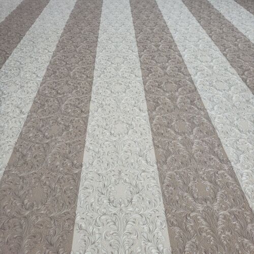 Wallpaper striped Victorian damask pink pearl cream metallic stripes Textured 3D 