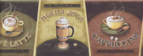 Hot Coffee Drinks Wallpaper Border  LA036101B 