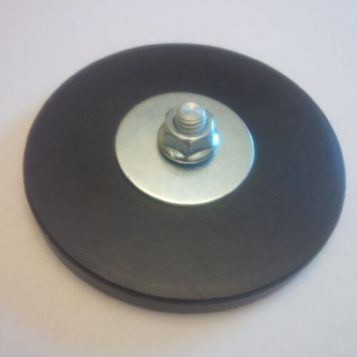 Neodymium Rare Earth Pot Magnet Rubber Coated 3.46/" x 0.33/" Four 4