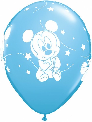 10 pc 11/" Disney Mickey Mouse Baby Shower Party Latex Balloons Happy Birthday
