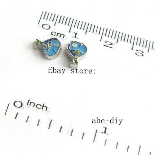 10pcs Poisson Flottant Charms Pour Verre Mémoire flottant Médaillon FC1363
