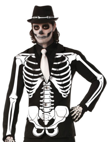 Homme squelette costume veste halloween le jour des morts robe fantaisie unique taille crâne