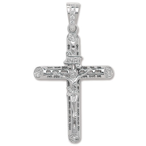 Sterling Silver Large Crucifix Cross Pendant 14 gram 65mm NEW