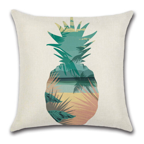 Tropical Cushion Cover Waist Throw Leaf Flamingo Pillow Case Sofa Bed Home Decor 