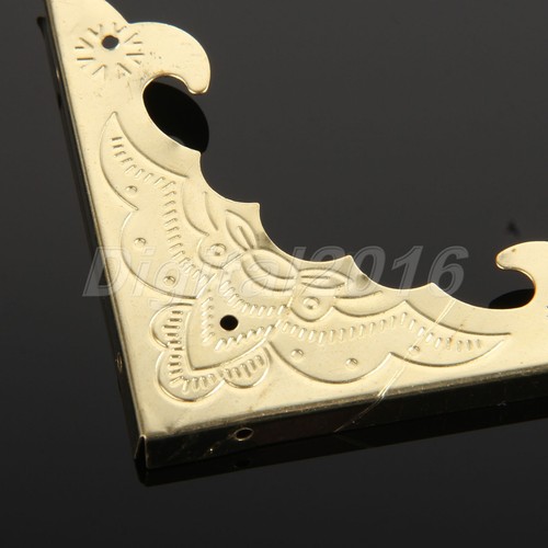 Elegante Joyería Caja álbumes de recortes Escritorio De Madera Estuche Protector Protector de Esquina