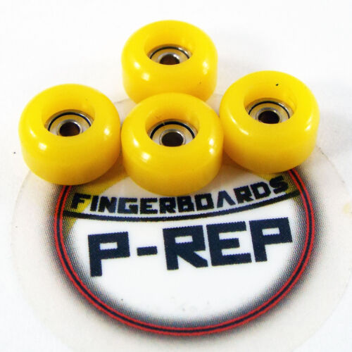 Peoples Republic Yellow CNC Lathed Bearing Wheels for wooden fingerboard 