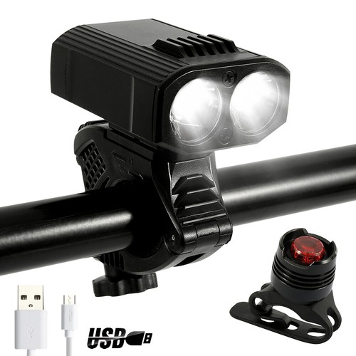 LED Fahrradbeleuchtung Fahrradlicht Fahrradlampe Fahrrad Lampenset Vorne Hinten