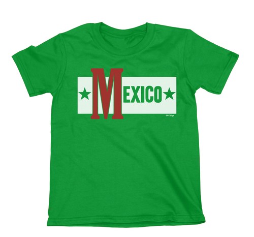 MEXICO Boys or Girls T-Shirt FOOTBALL World Cup 2018 KIDS Retro Cuba Style