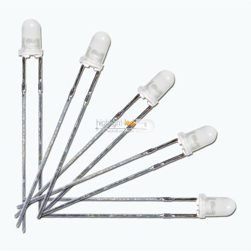 20 diodi 3mm essere diffusa Caldo-Bianco White Blanche diodi CALDO WHITE