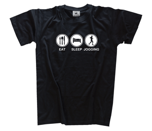 Eat Sleep Jogging Jogger Joggen Laufen Walken Ausdauersport T-Shirt S-XXXL