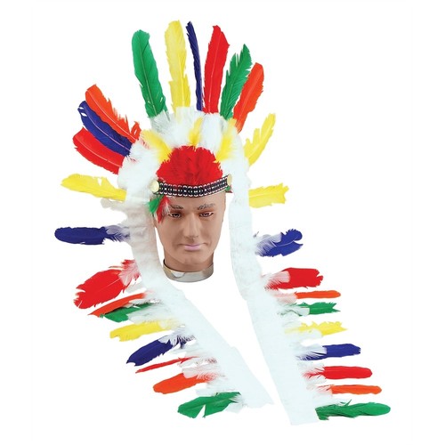 Multi-Color Piuma Copricapo Indiano-abito fantasia accessorio Native Headress