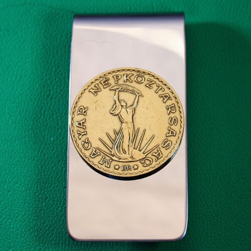 Hungary 10 Forint Vintage 1980s Budapest Liberty Statue Coin Money Clip