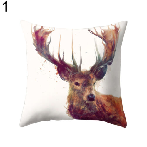 LN_ Fox Bear 3D Animal Print Throw Pillow Case Home Cushion Cover Home Decor N 
