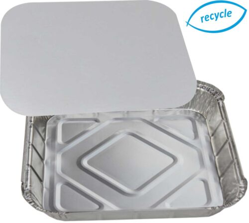 Square Foil Baking Trays Pie Dishes Tray Bake Casserole Food Containers 