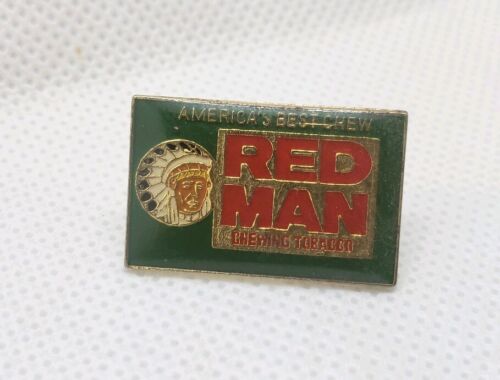Vintage Red Man Chewing Tobacco Pin Pinback 1980's Lapel Hat Vest 