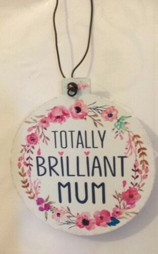 Hanging Wall Plaque Totally Brilliant Mum Shabby Chic Mothers Day Birthday  Sign