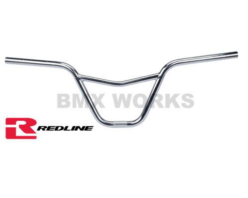 Redline Flight Retro BMX Chrome-Moly V Handlebars 8 Rise x 28.5 Wide Chrome