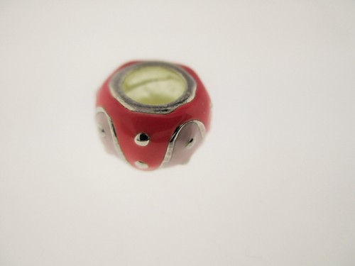 Persona Sterling Silver /"Cream /& Pink Enamel Wave/" Bead Charm H11977P1-05