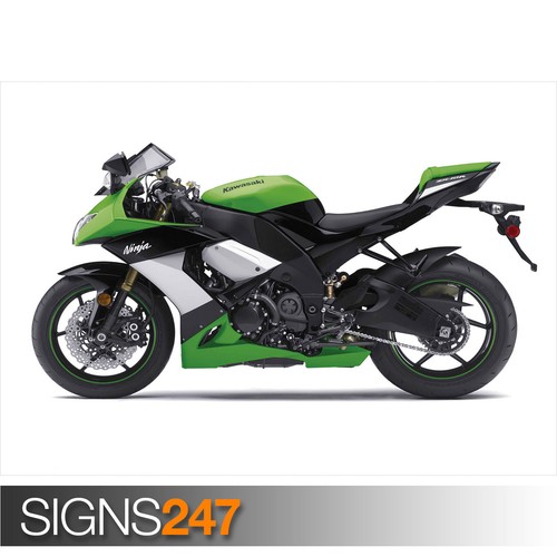 Poster Print Art A0 A1 A2 A3 A4 1554 KAWASAKI NINJA ZX 10R Motorbike Poster