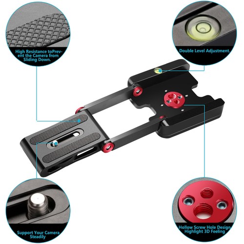 Neewer Folding Z Flex Tilt Head Tripod Ball Head Quick Shoe QR Plate Canon Nikon