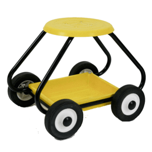 Jaune bullbarrow Jardin SCOOT chaise de jardin sur roues chaise Chariot désherbage Bords
