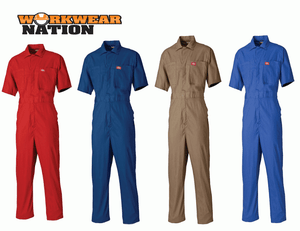 Dickies Short Sleeved Cotton Coverall Overall Various Colours
