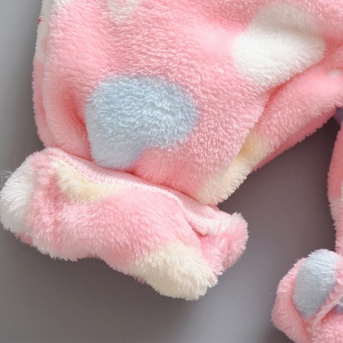 Newborn Baby Boys Girls Cartoon Fleece Winter Warm Romper Jumpsuit Pajamas gz