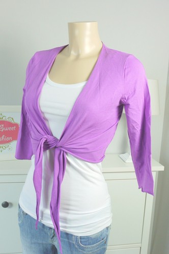 dc44 38 M Comma Bolero Giacca Sweatjacke VIOLA TG