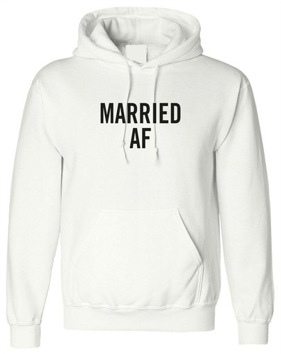 Casado AF engraçado HOODIE MOLETOM Camiseta Presente Para Recém Casados Top