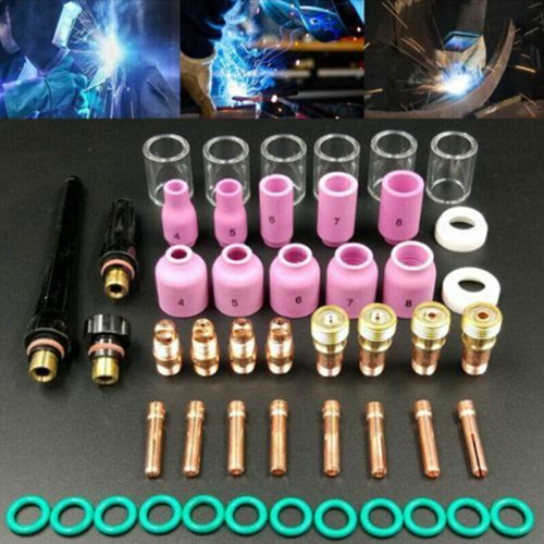 TIG welding kit Supply 49pcs Set Torch Lens Cup For WP-17//18//26 Glasses