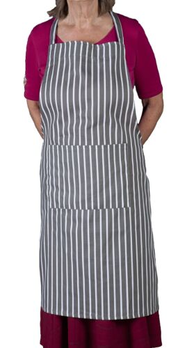 Butchers Stripe Apron for Men and Women Full Length with Double Pocket* Quality 