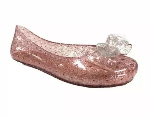 Bow Rose Gold Size 2 Details about  / Youth Girls  Casual Jelly Shoe