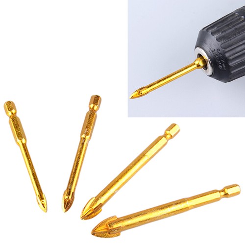 Neu 5//10Stk Wolframcarbid beschichtet Glasbohrer Hartmetallbohrer 3-12mm
