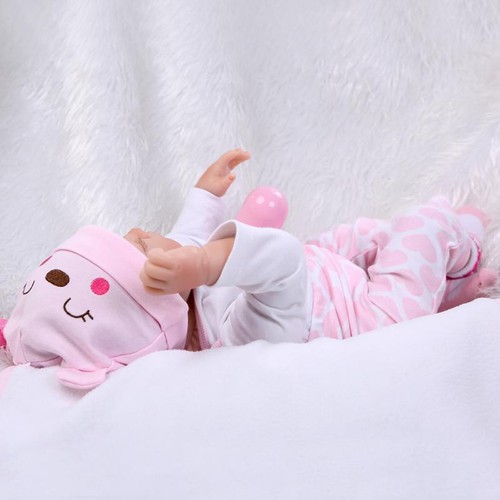 Realistic 22/'/' Reborn Baby Doll Full Body Silicone Vinyl Handmade Sleeping Girl