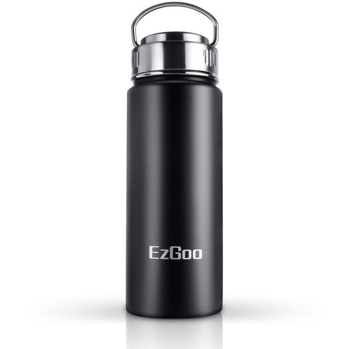 EzGoo Water Bottle Vacuum Insulated Double Wall Stainless Steel Wide Mouth A 18