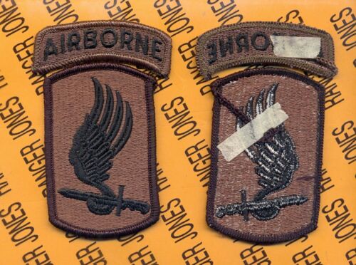 US Army 173rd Airborne Infantry Brigade OD Green /& Black uniform patch m//e