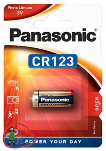 5 x CR123A CR123 CR17345 Photo Foto-Batterie 3V Lithium PANASONIC im  Blister