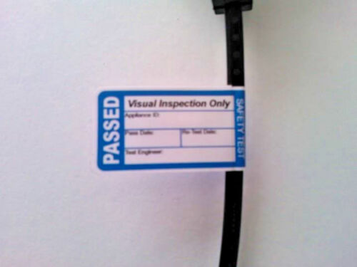 Pat Testing Labels 100 X Passed Visual Inspection Cable Wrap Pat Test Stickers