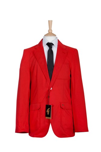 MENS BRAND NEW PLAIN RED 100/% COTTON LIGHTWEIGHT SLIM FIT VINTAGE BLAZER JACKET