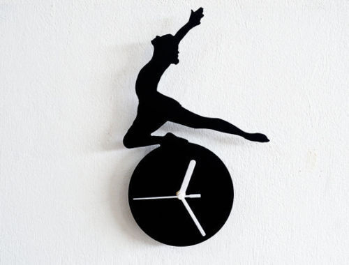 Gymnastique silhouette 08-Horloge murale