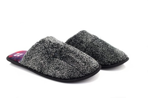 Mens Checked Velour Slipper Classic Novelty Mule Mules Slippers
